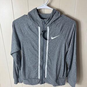 Girls Nike Full Zip Jersey Hoodie Jacket LARGE New